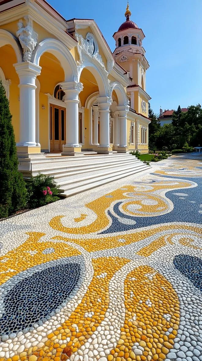 7. Senderos de mosaico en la entrada - photo 2