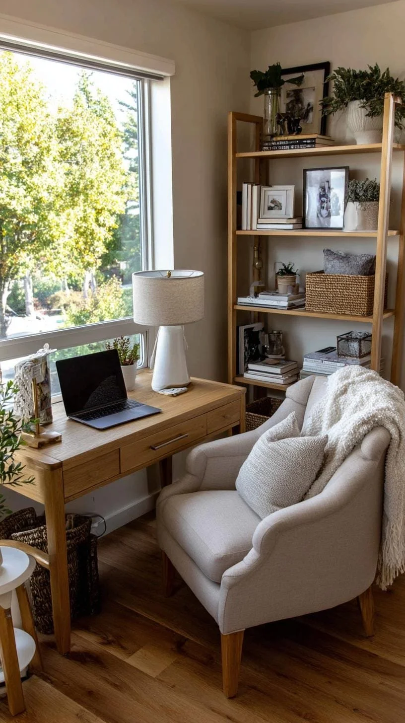 27. Rincón acogedor con sillón y mesa lateral