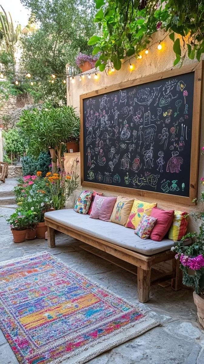 16. Muro pizarrón exterior para dibujar en familia - photo 2