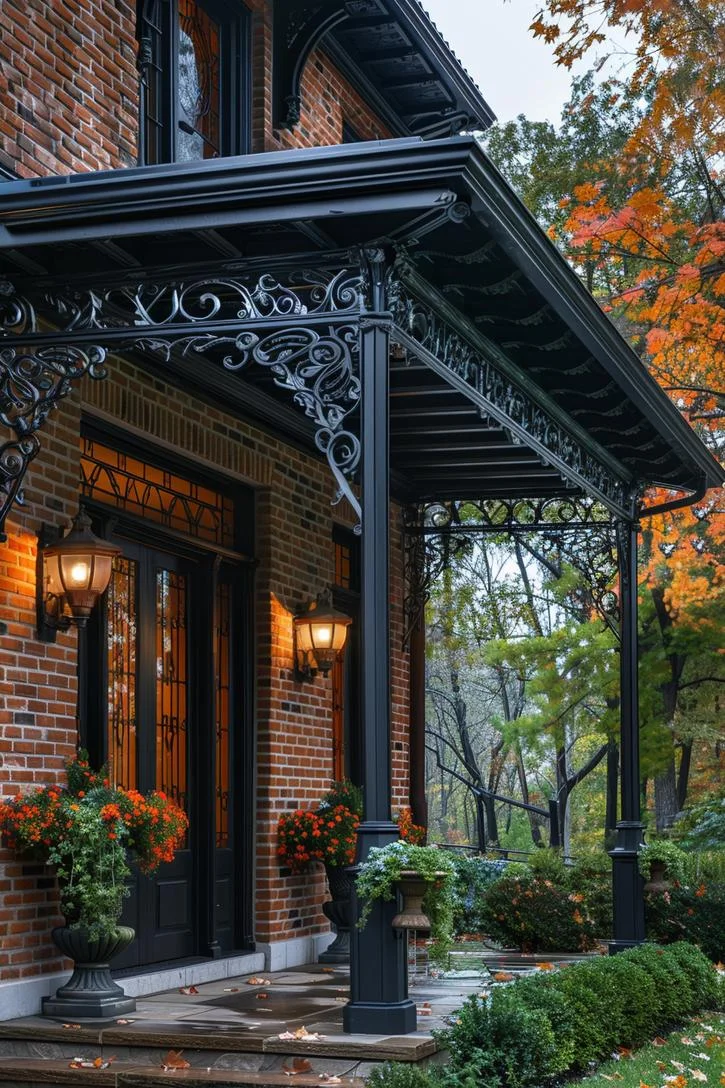 6. Toldo metálico con plantas trepadoras