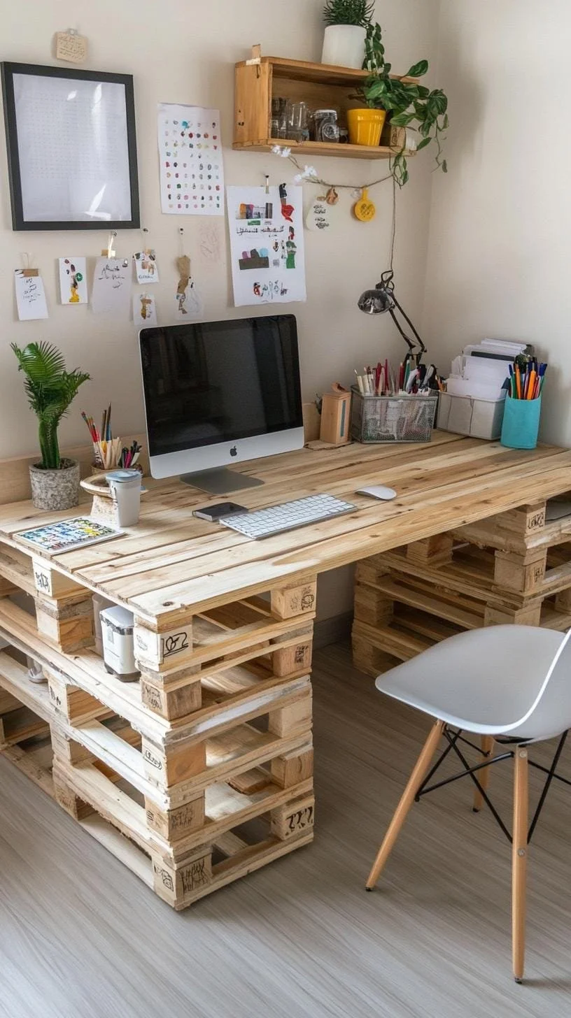 28. Espacio económico con escritorio DIY y huacales - photo 3
