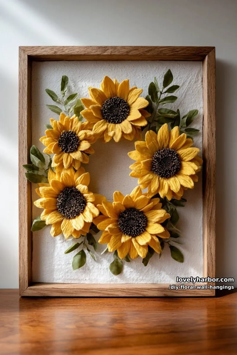 2. Cuadro floral de girasoles con pétalos amarillos - photo 3