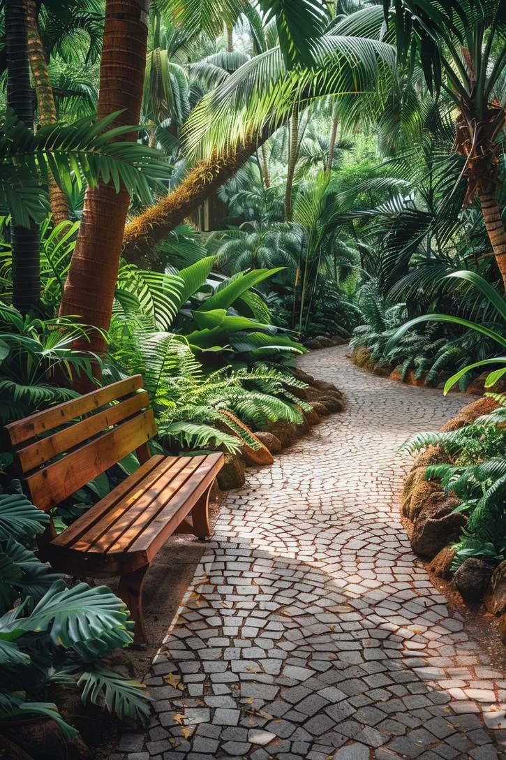8. Oasis tropical entre follaje frondoso