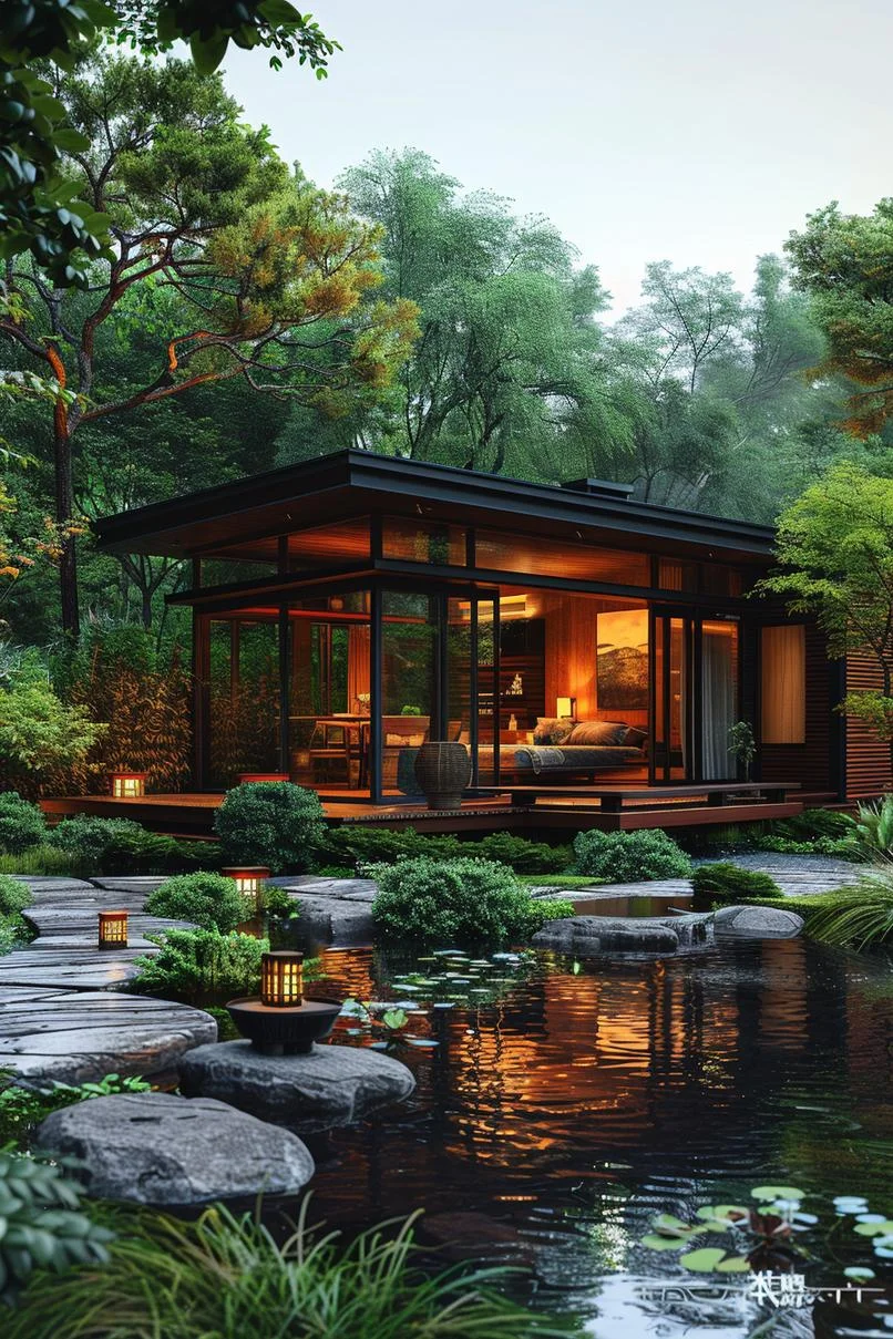 3. Casa pequeña de inspiración zen