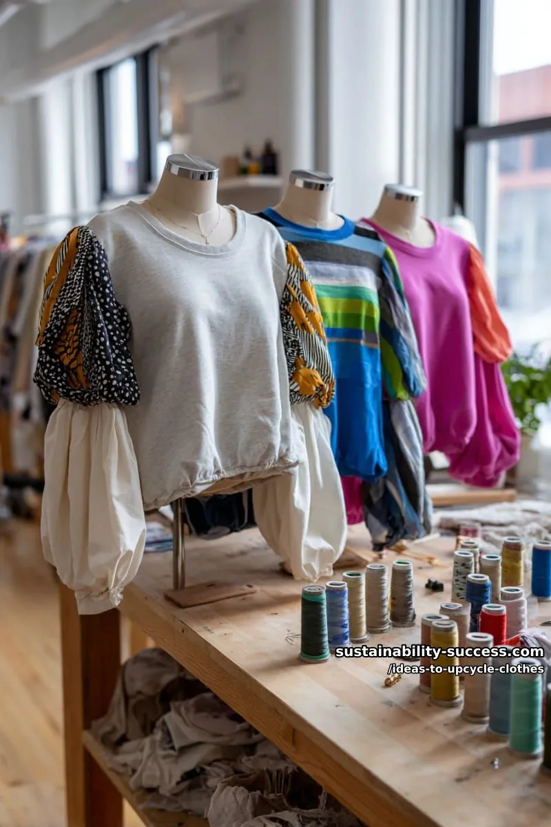 7. Sudaderas cortas con mangas llamativas - photo 2