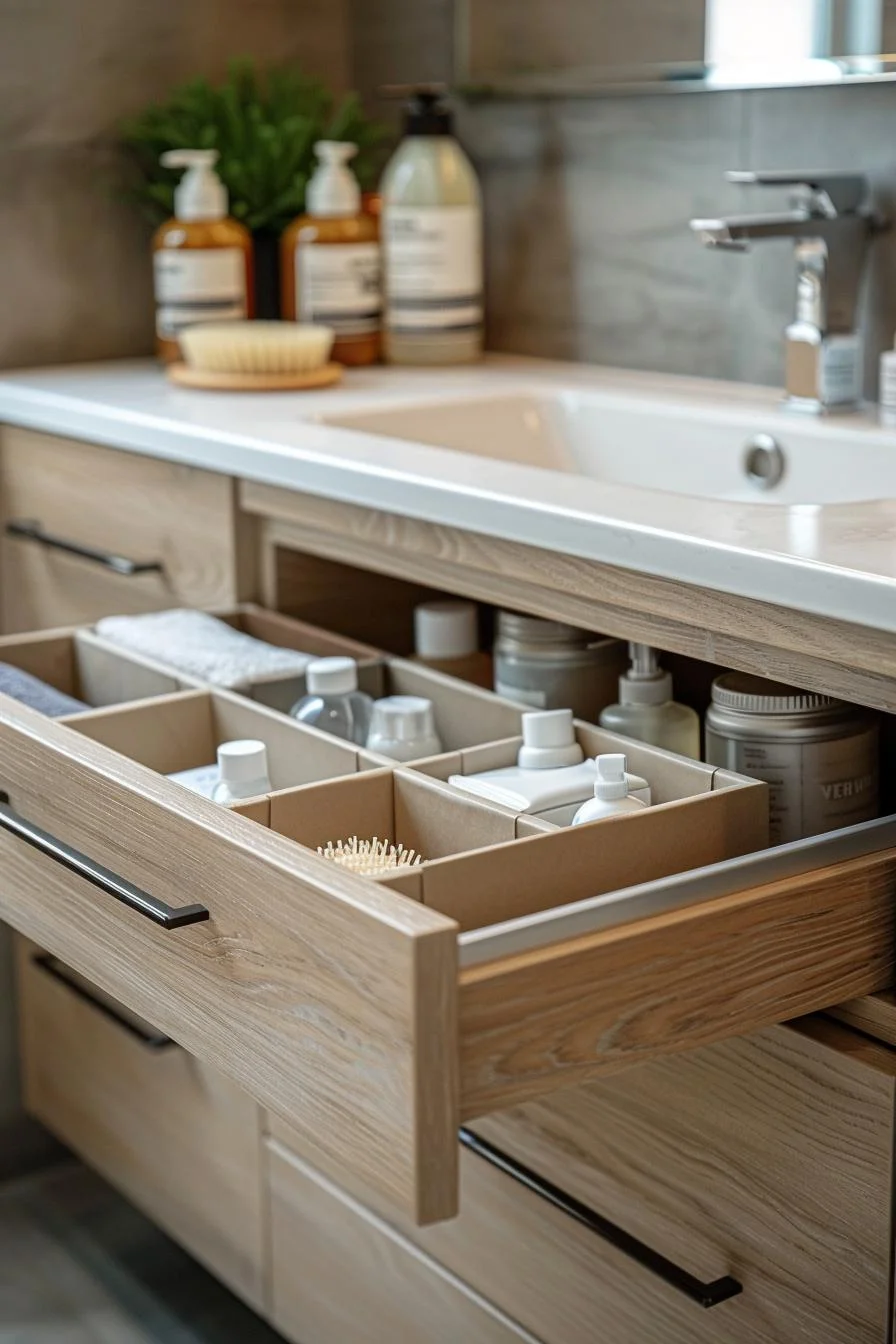 4. Cajón funcional bajo el lavabo