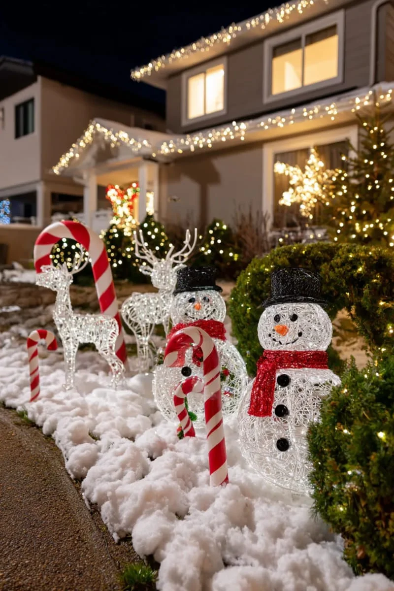 21. Escena divertida con renos, muñecos de nieve y arcos - photo 3