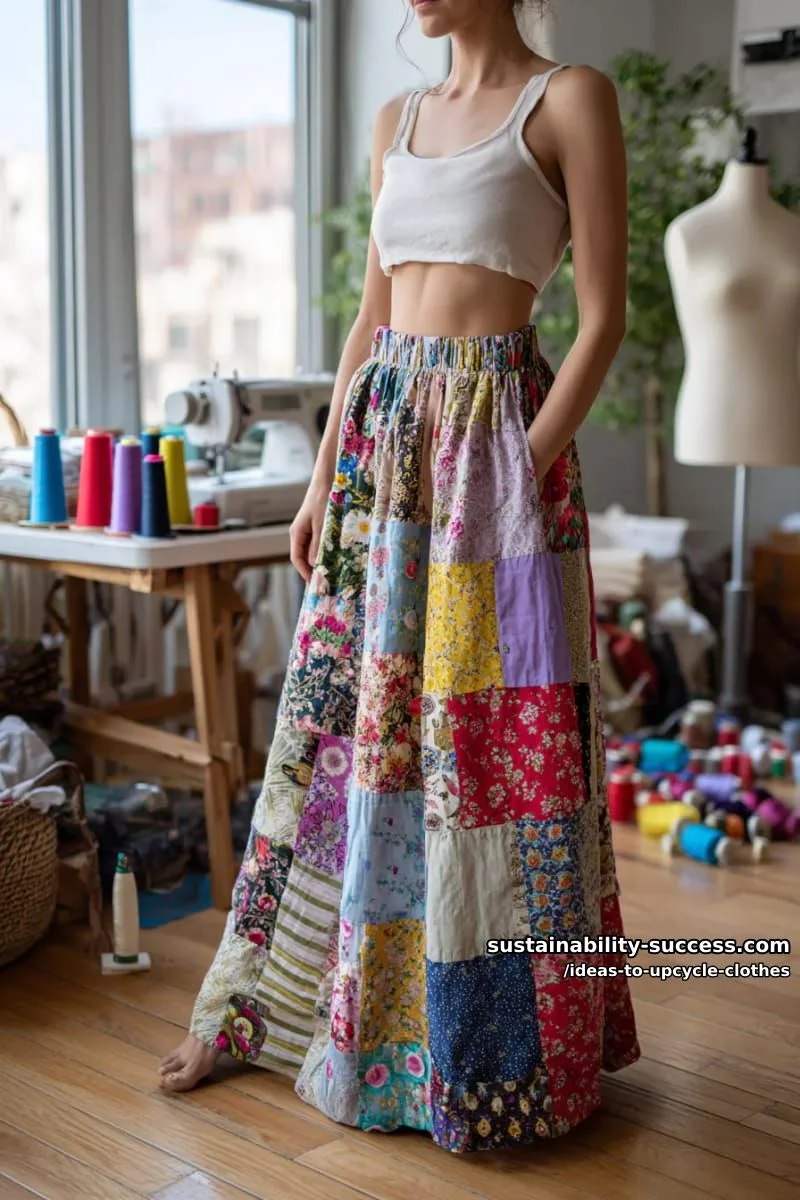 13. Falda maxi bohemia con camisas estampadas - photo 2