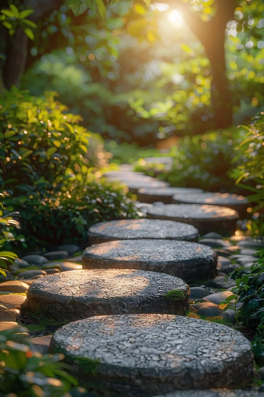 4. Círculos de piedra en bosque tranquilo