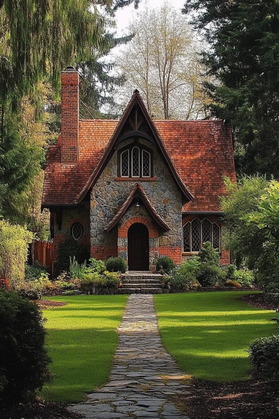 The Brick-Trimmed Timber Delight