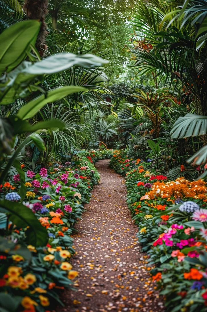 10. Sendero colorido en el jardín espiritual