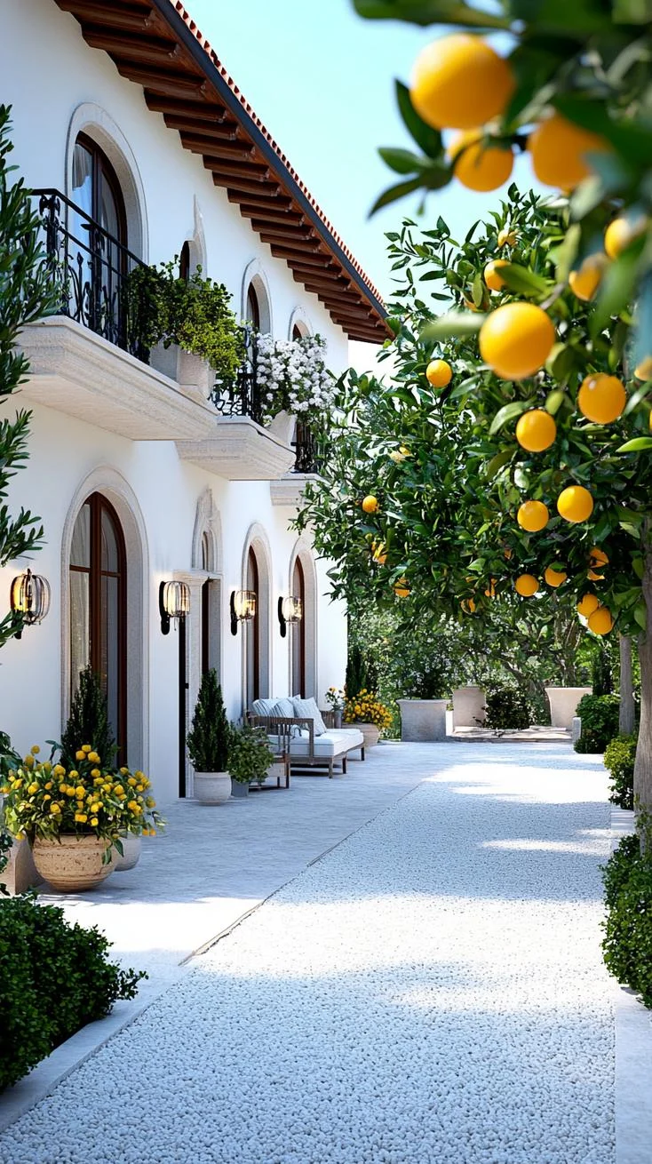 9. Senderos de jardín estilo mediterráneo