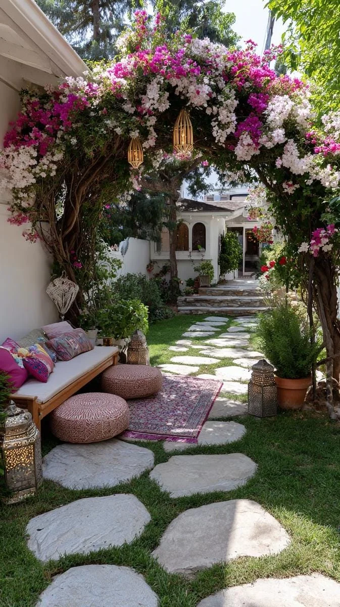 28. Arco vivo de enredaderas con flores - photo 2