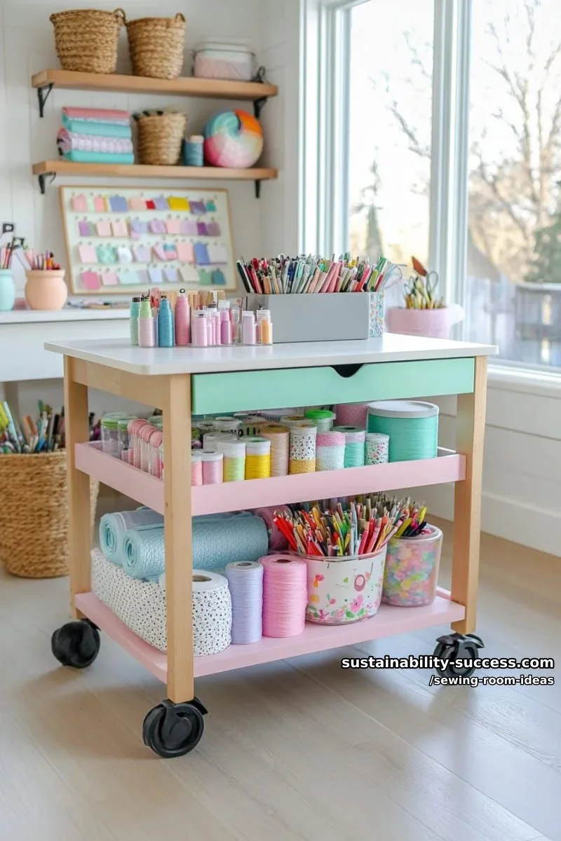 4. Carrito rodante con washi tape pastel - photo 3