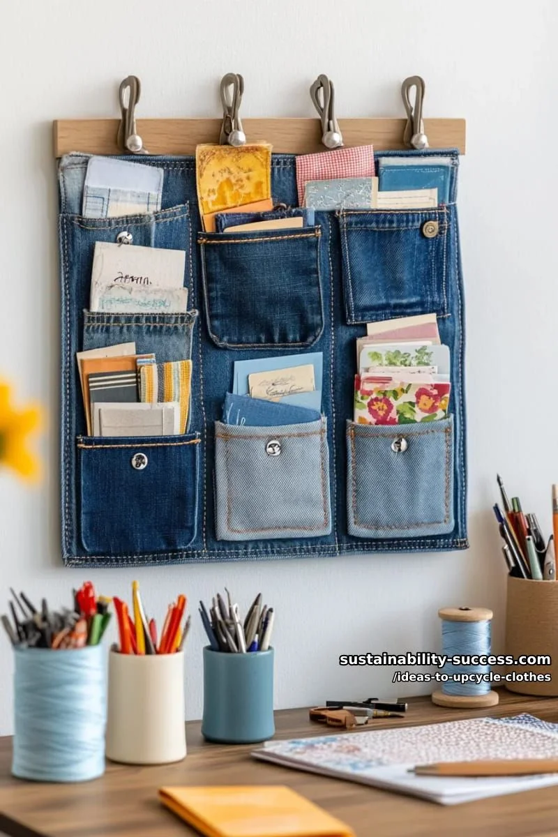 12. Organizador de pared con pretinas de jeans - photo 2