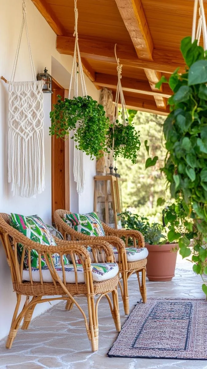 24. Colgadores de macramé bajo la pérgola - photo 3
