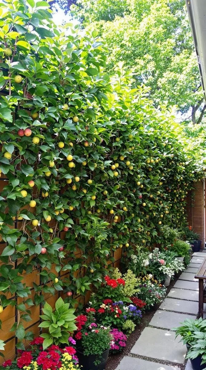 22. Cerca de privacidad con frutales en espaldera - photo 3