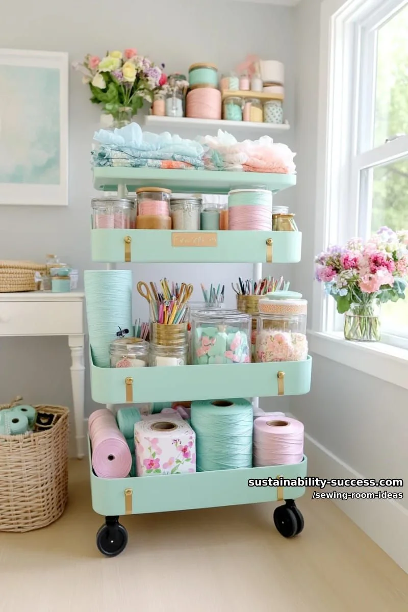 4. Carrito rodante con washi tape pastel