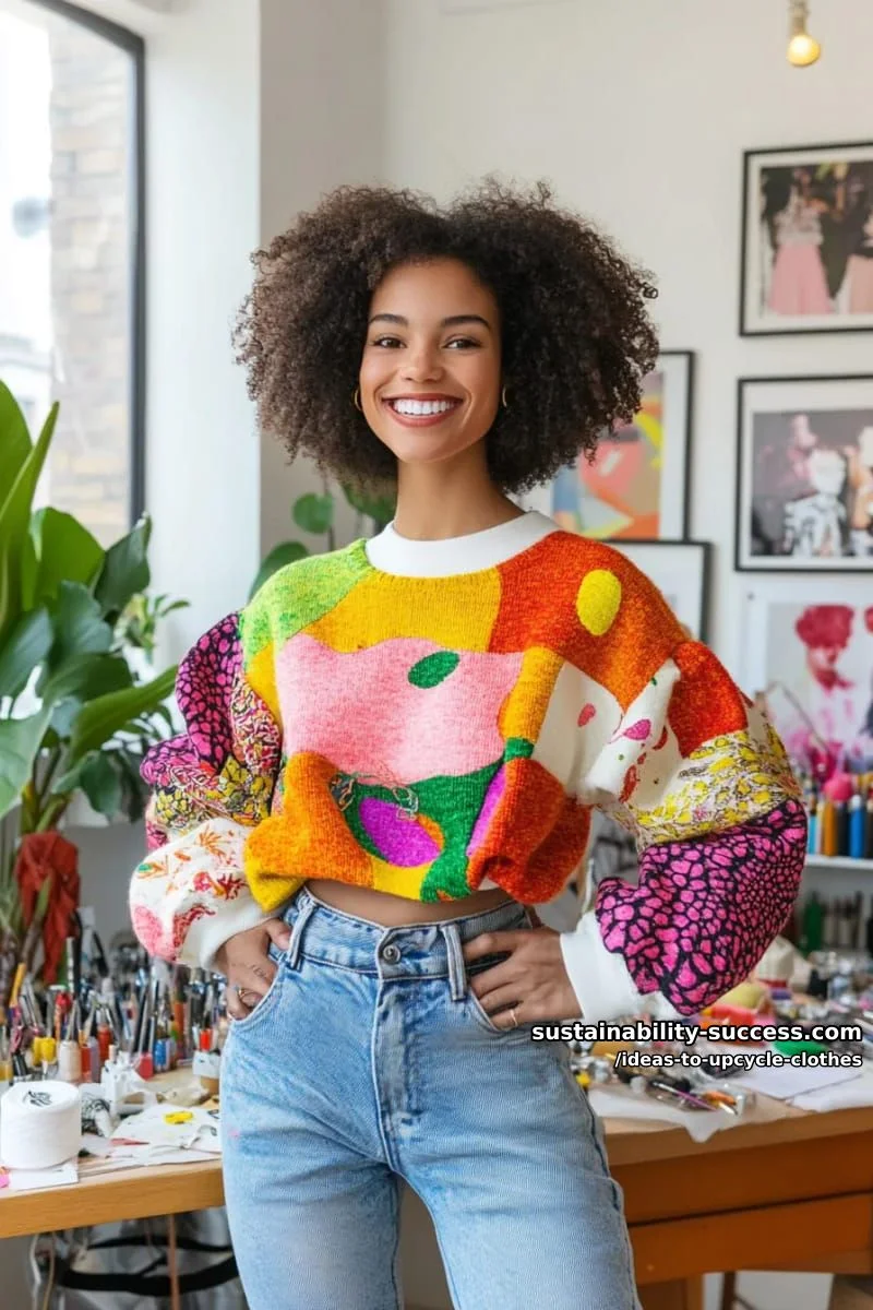 7. Sudaderas cortas con mangas llamativas