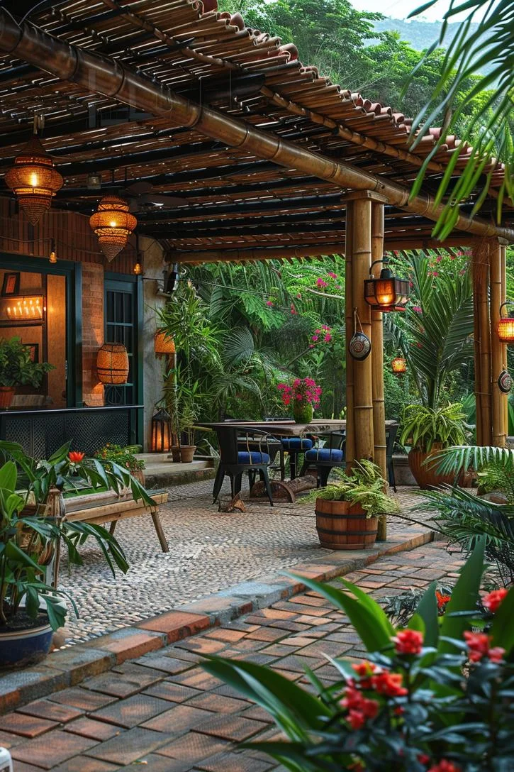5. Cubiertas de patio con aire tropical
