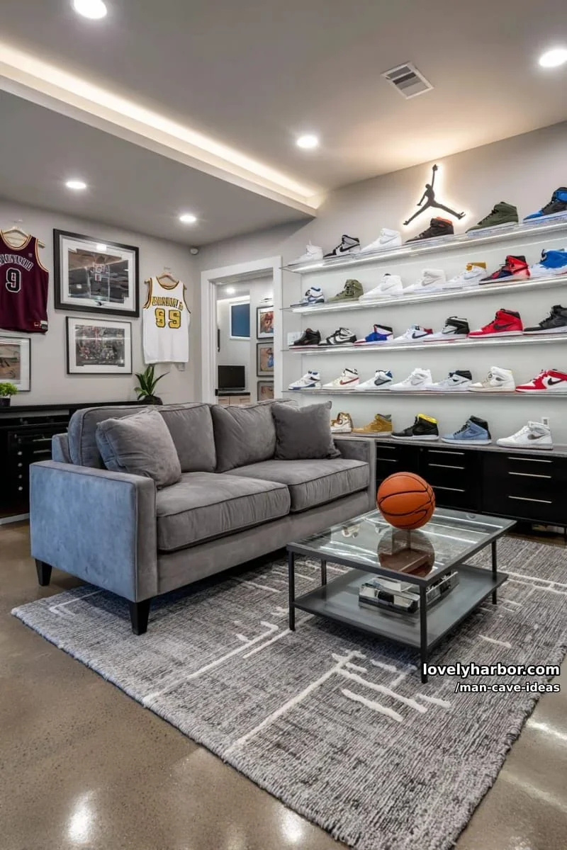 15. Espacio de básquetbol con vitrina de tenis y logo iluminado - photo 2