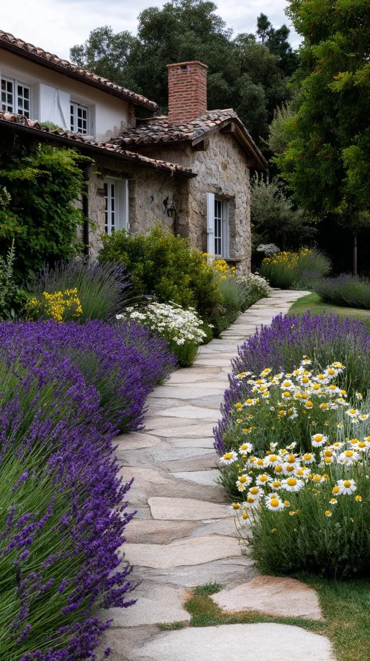 32. Sendero de lavanda con bordes de camomila - photo 3