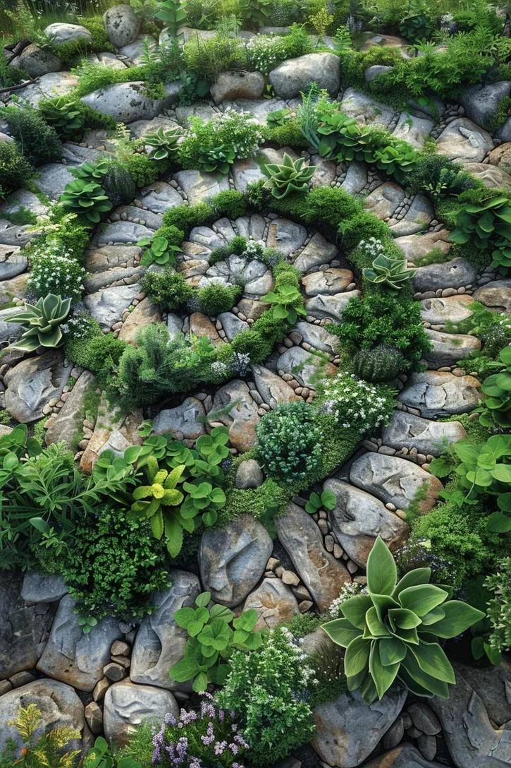 11. Oasis de hierbas en espiral de rocas - photo 2