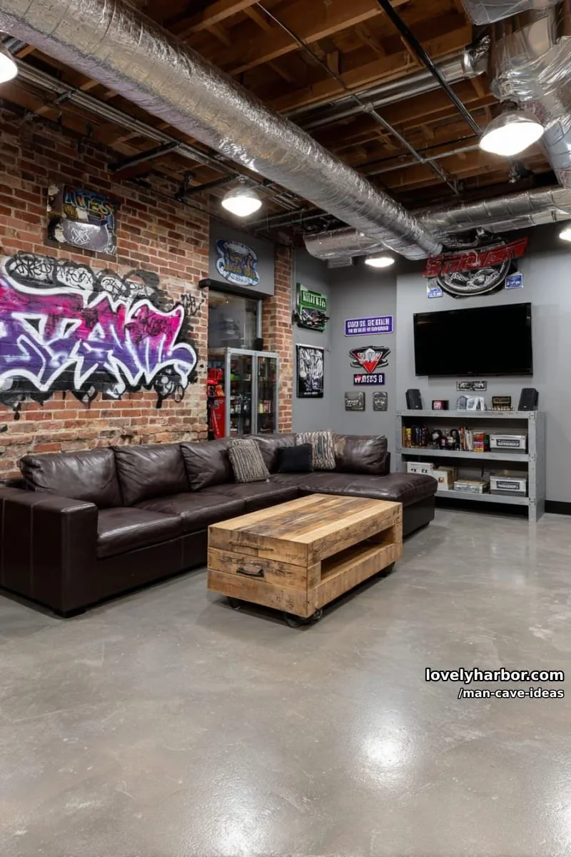 10. Loft urbano con tuberías vistas y murales de grafiti - photo 3