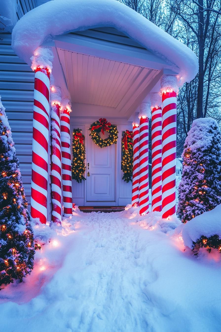 1. Oversized Candy Cane Walkway Decor - photo 2