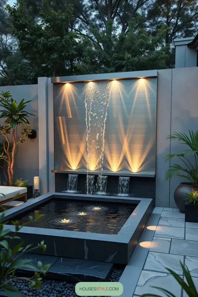 Minimalist Style Through Classy Water Features