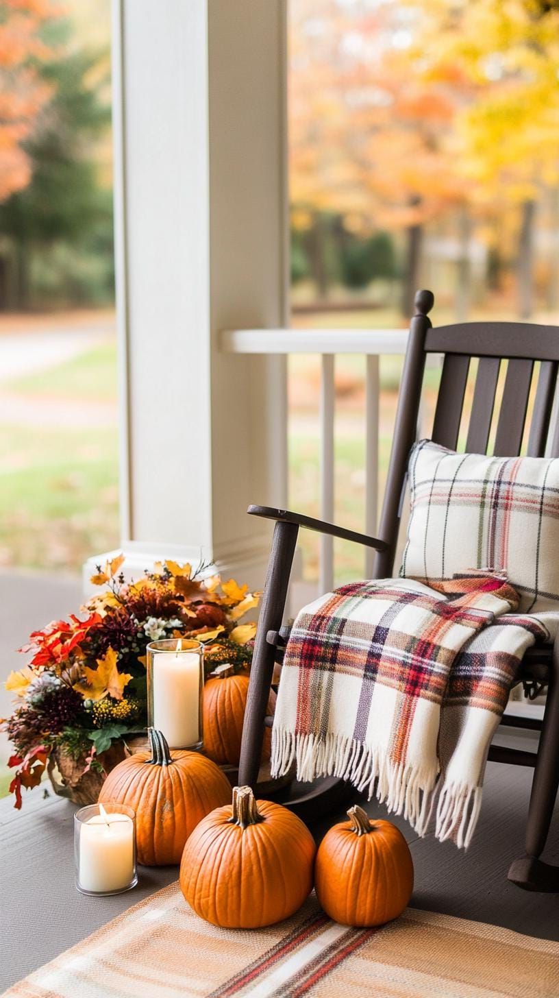 6. Fall Decor With Pumpkin Displays