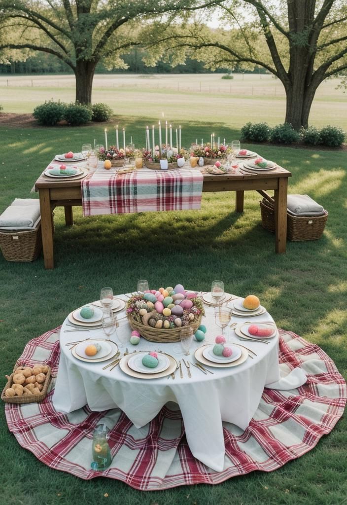 18. Picnic-Style Easter Table Ideas