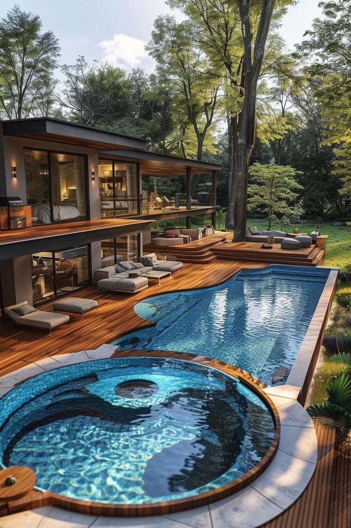 4. Minimalist Above-Ground Pool Design