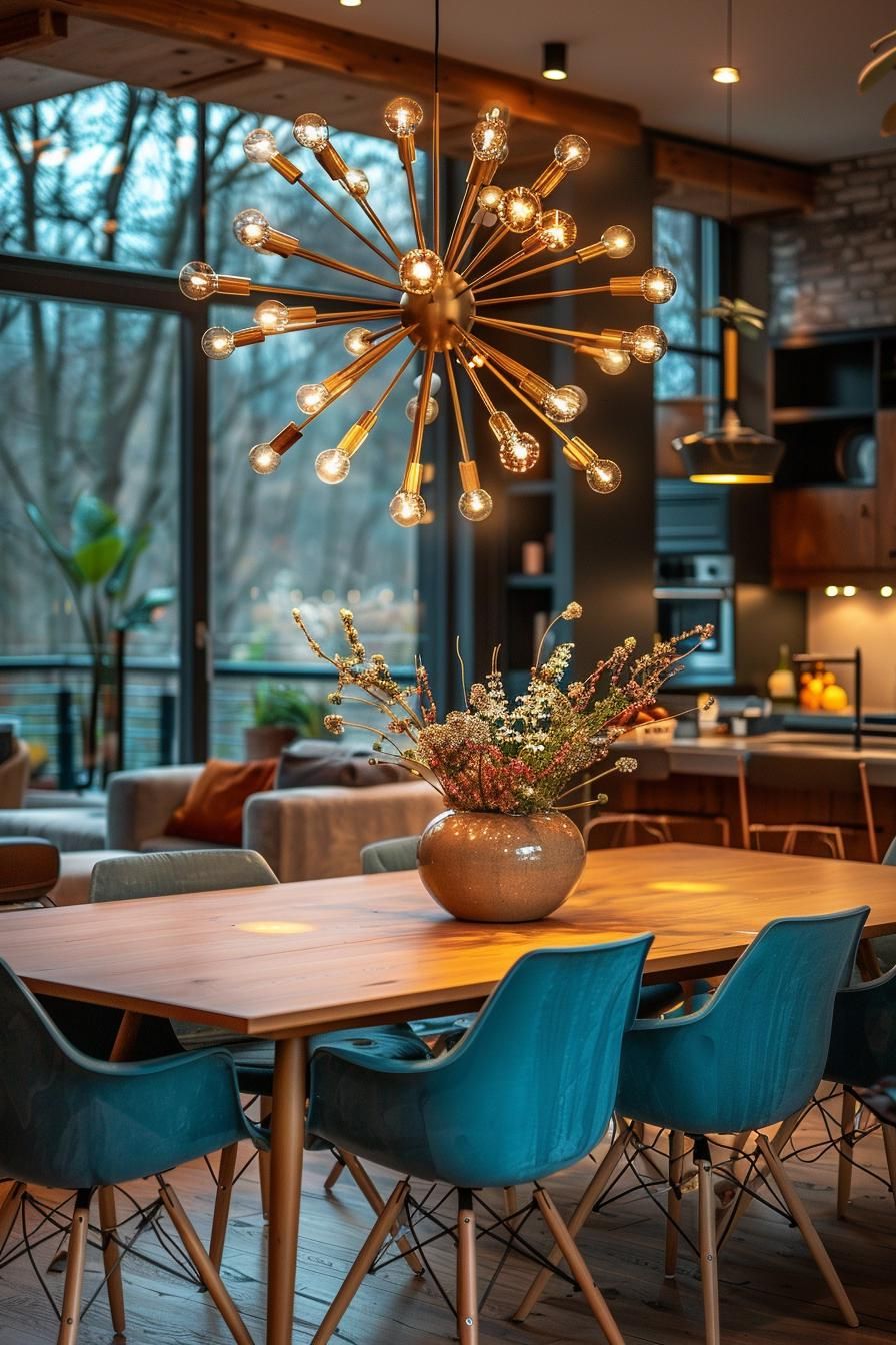 3. Brass Sputnik Light Fixtures - photo 2