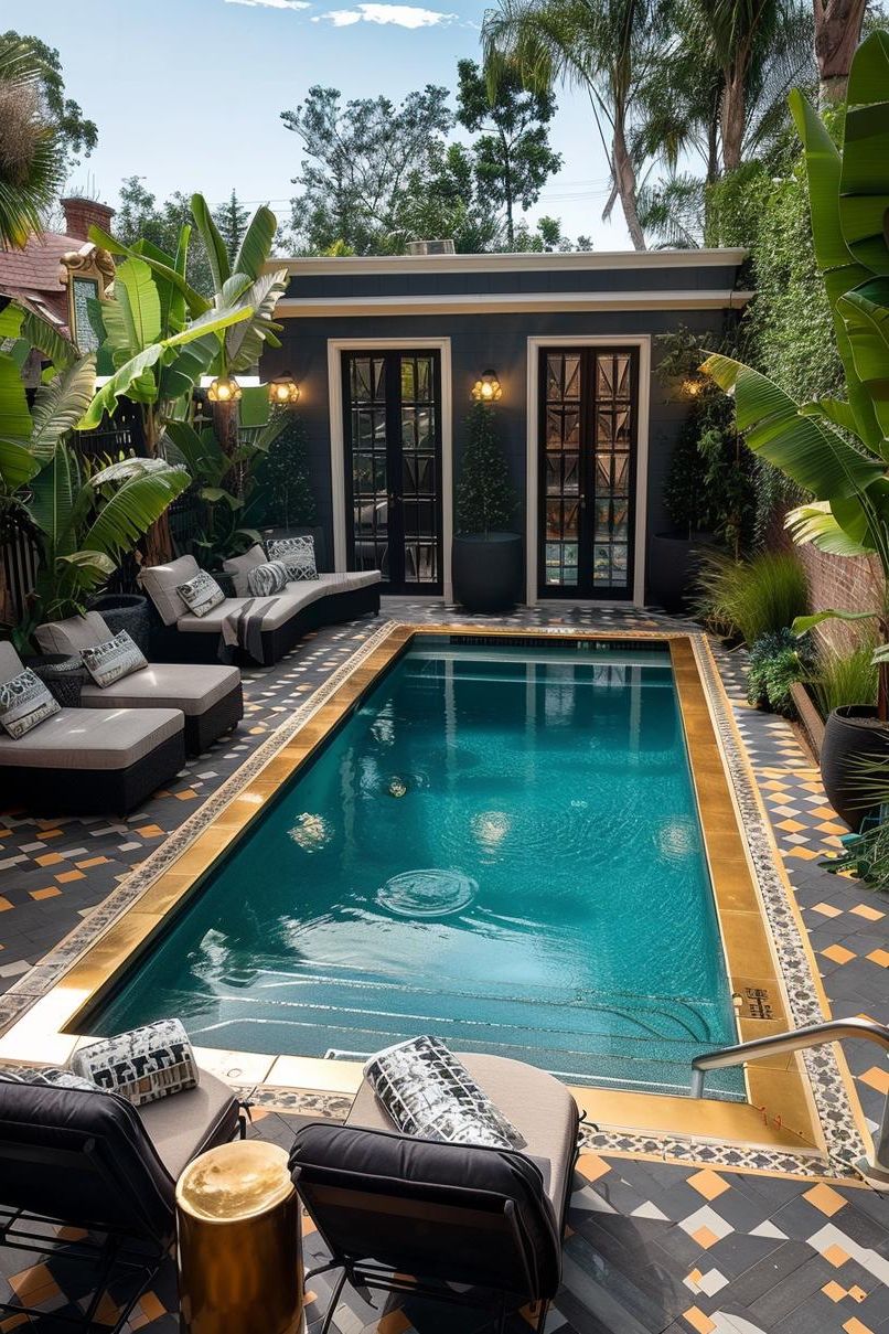 17. Art Deco Pool Design Luxury