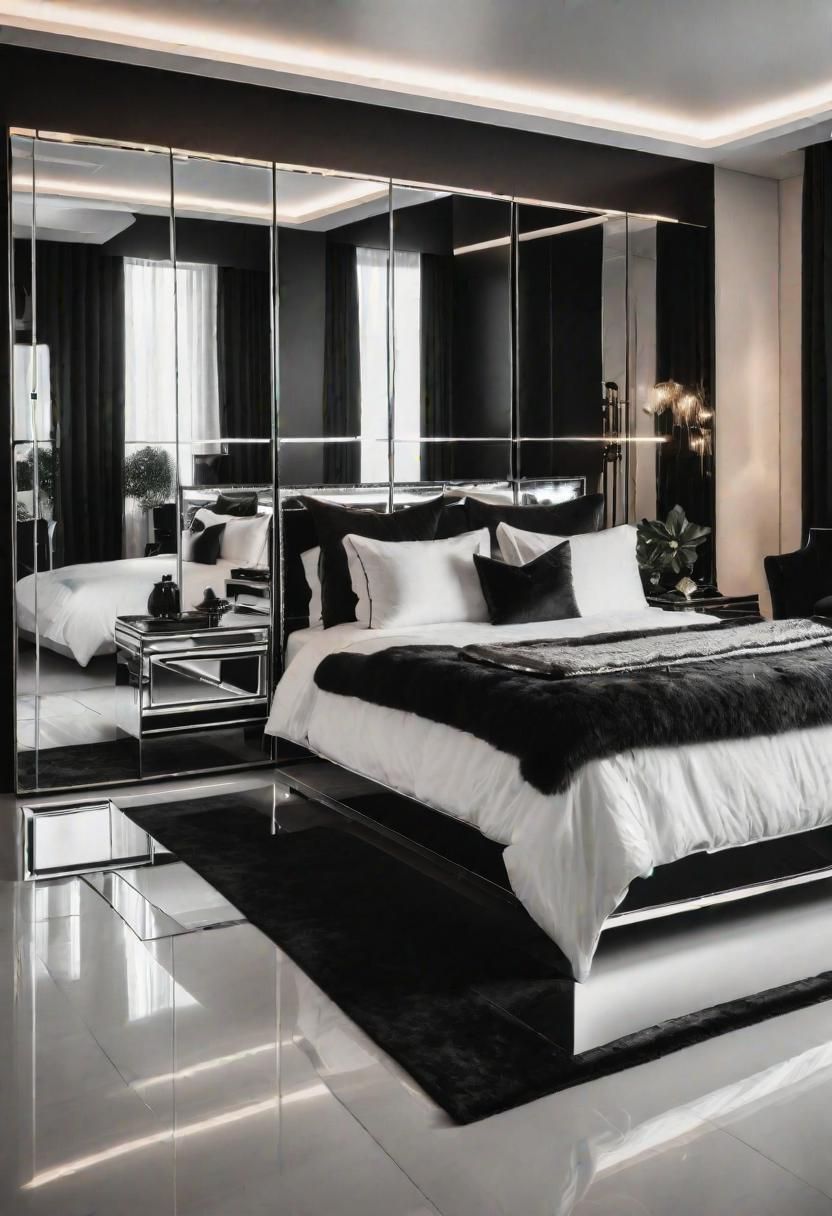 16. Mirrored Furniture for More Light