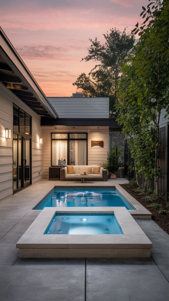 8. Glass-Walled Pools for Modern Style