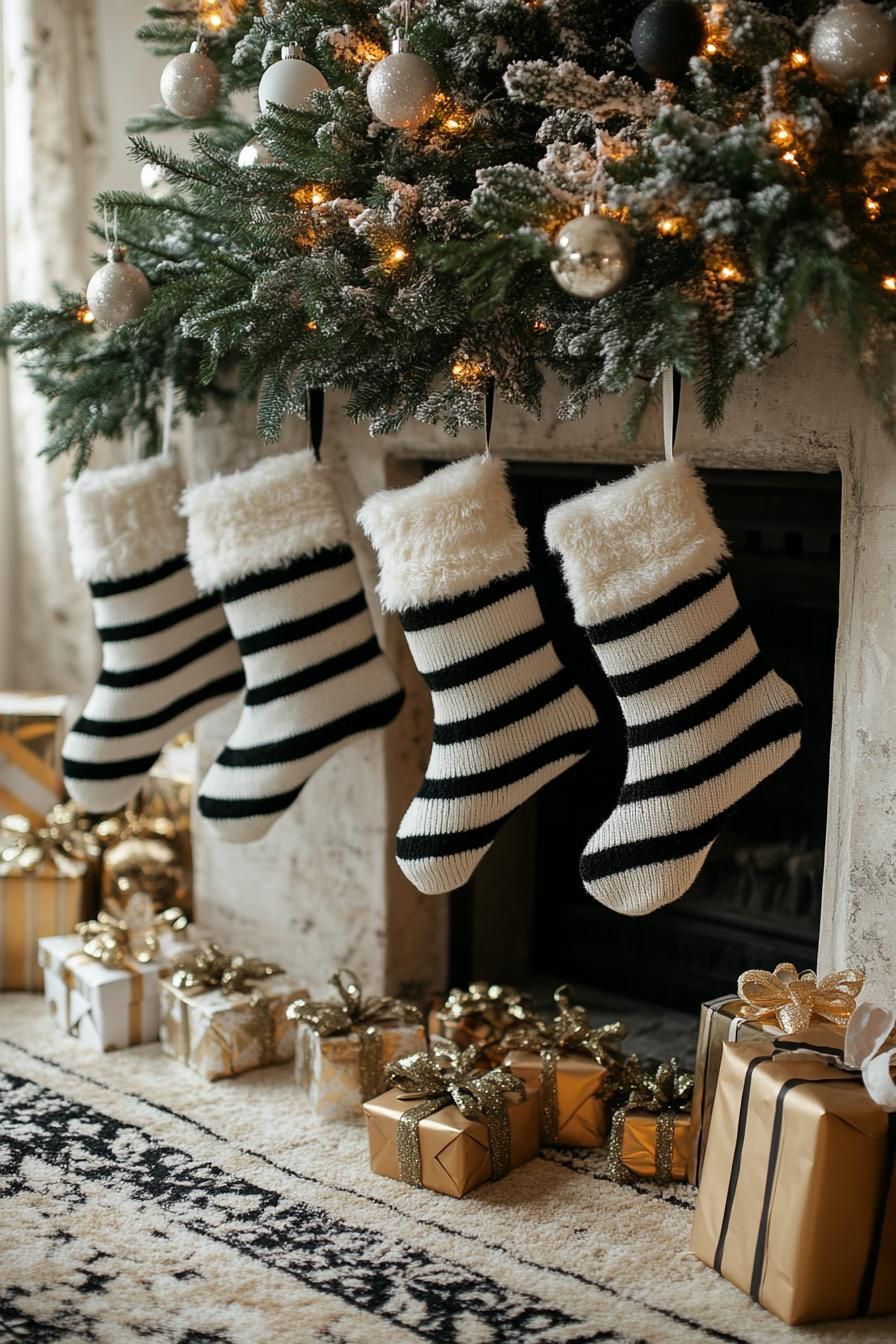 13. Black and White Christmas Accents