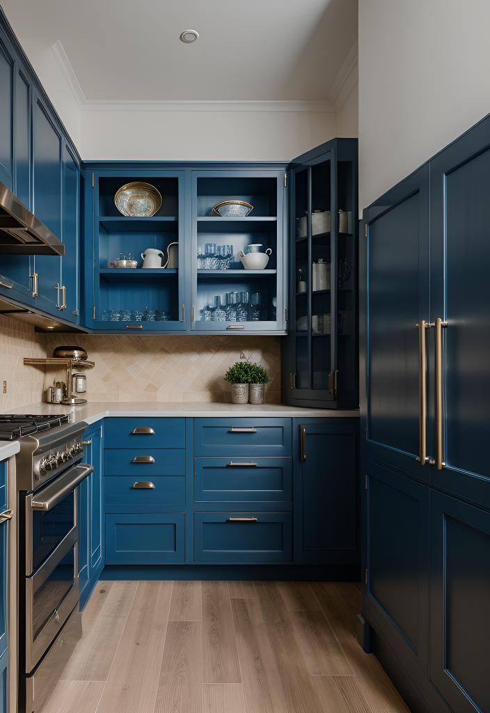 13. Denim Blue Cabinet Style Trend