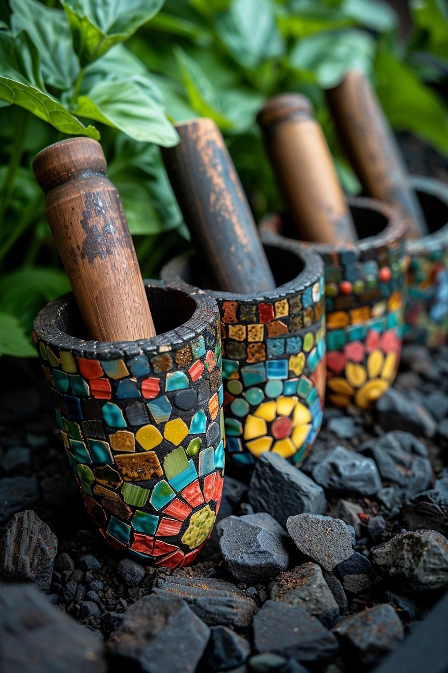 33. Mosaic Garden Tool Ideas - photo 2