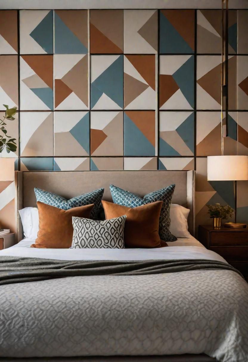 1. Geometric Accent Wall Inspiration