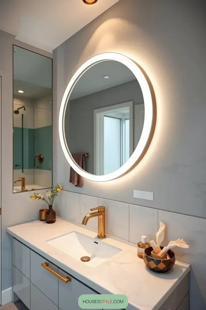 Backlit Mirrors as a Lighting Statement - photo 2