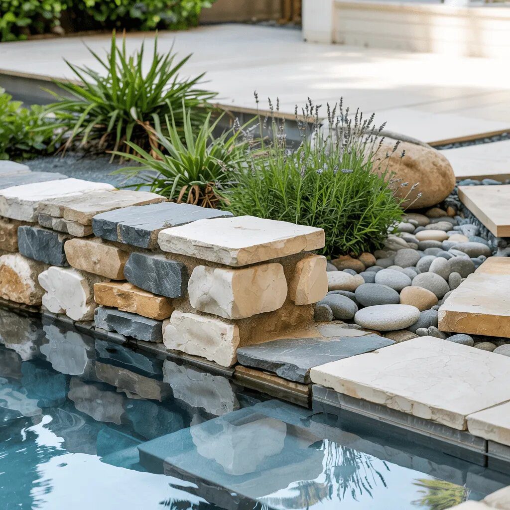 Bringing Natural Stone Accents Poolside