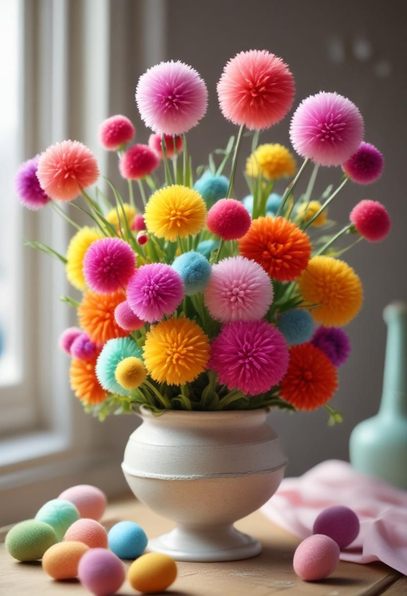 21. DIY Pom-Pom Bouquet - photo 2
