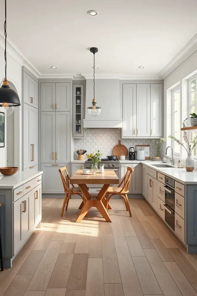 Scandinavian Kitchens Featuring Gray Cabinets