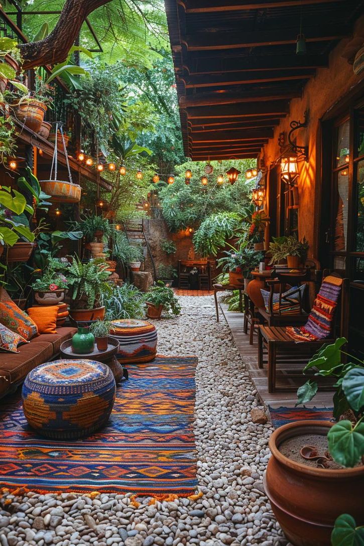 12. Southwestern Gravel Patios with Bold Textiles - photo 3