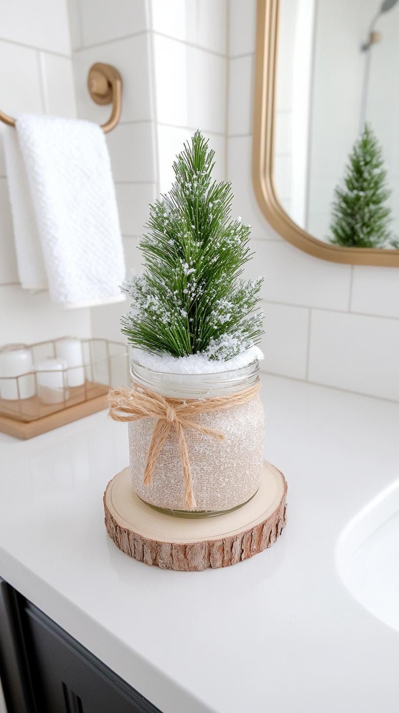 12. Mason Jar with Mini Tree and Faux Snow - photo 3