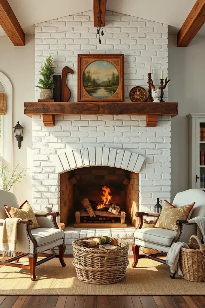 42. Whitewash A Brick Fireplace - photo 2