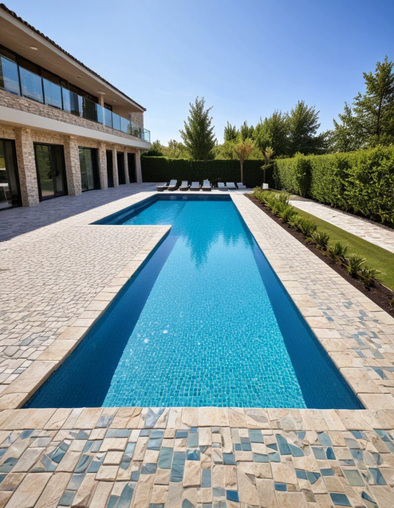 Artistic Pool Designs with Beautiful Tiled Mosaics