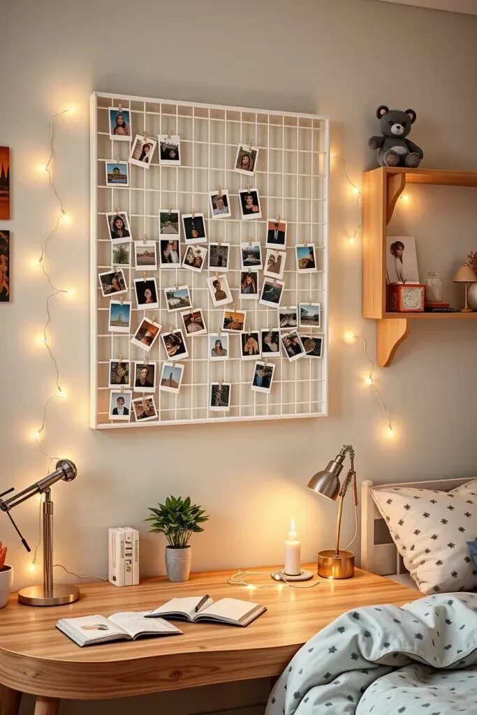 Clothespin and Wire Photo Display